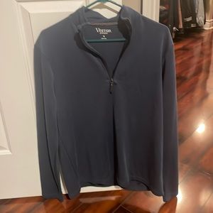 Navy blue quarter zip sweater